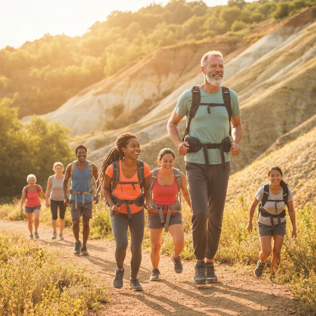 Ludzie cieszący się zdowym i aktywnym stylem życia